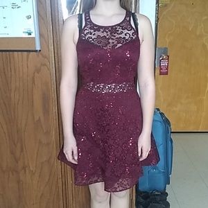 Burgundy formal dress